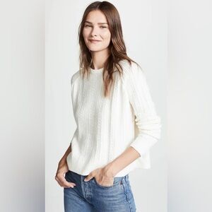 ATM Cream Cable Knit Sweater. Size Large